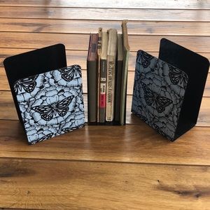 Metal Butterfly Design Bookends Bundle